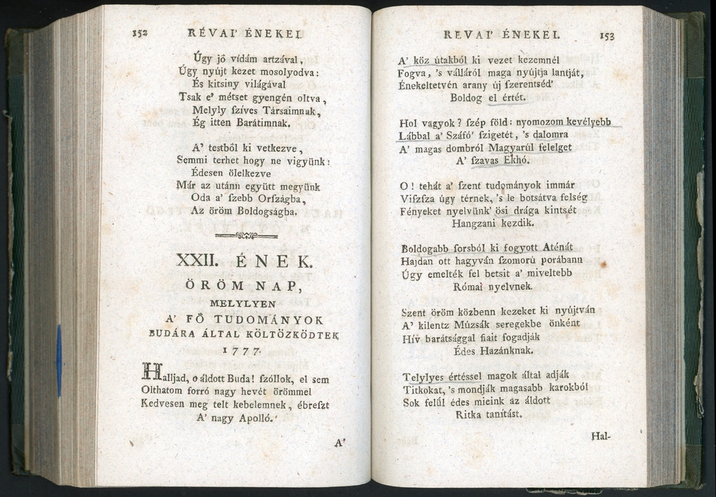 Révai Miklós (Elegyes versei, Pozsony, 1787, 152-155; PMKK)